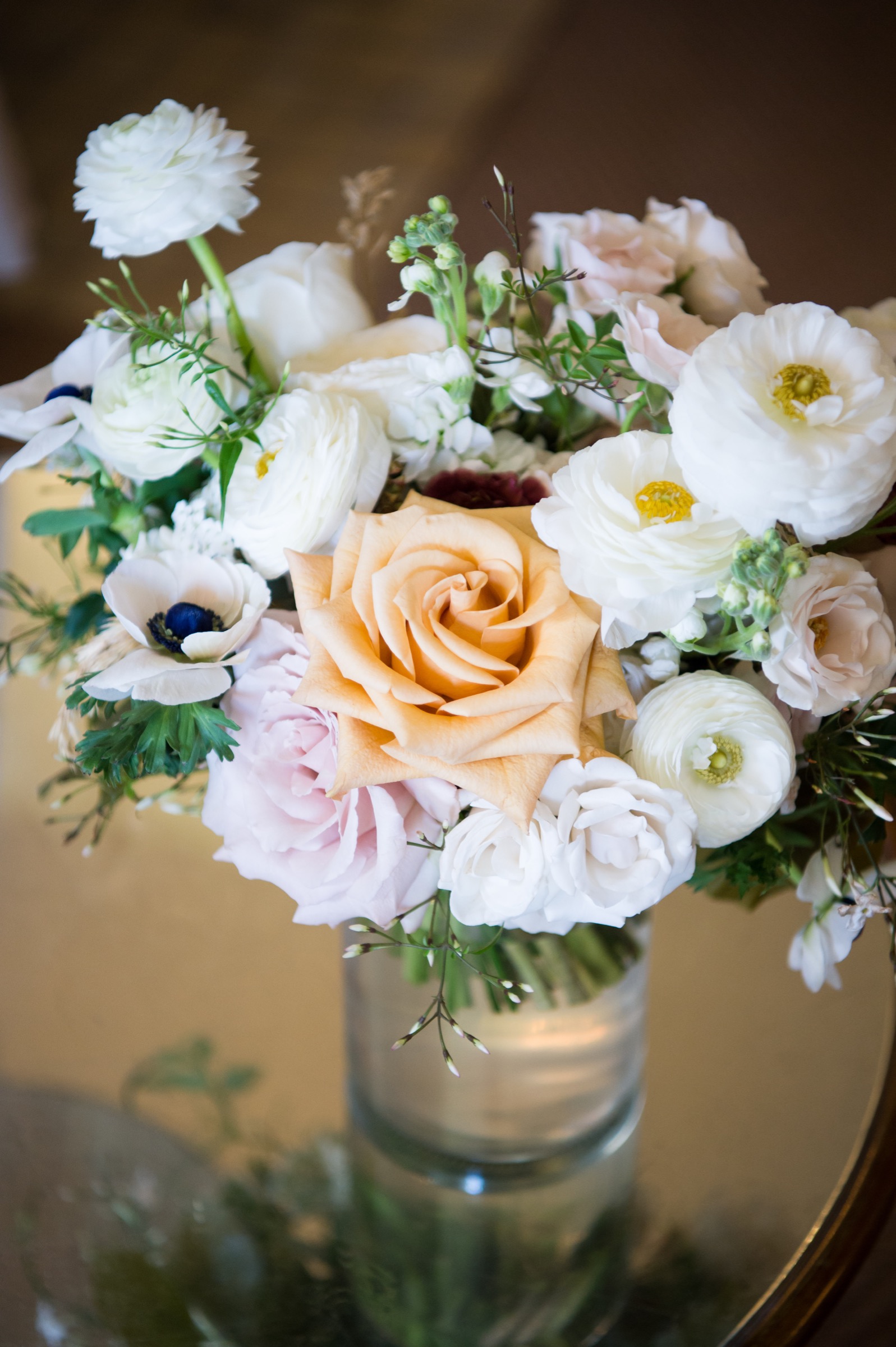 a wedding arrangement by the florist flowers by passion at babington house
